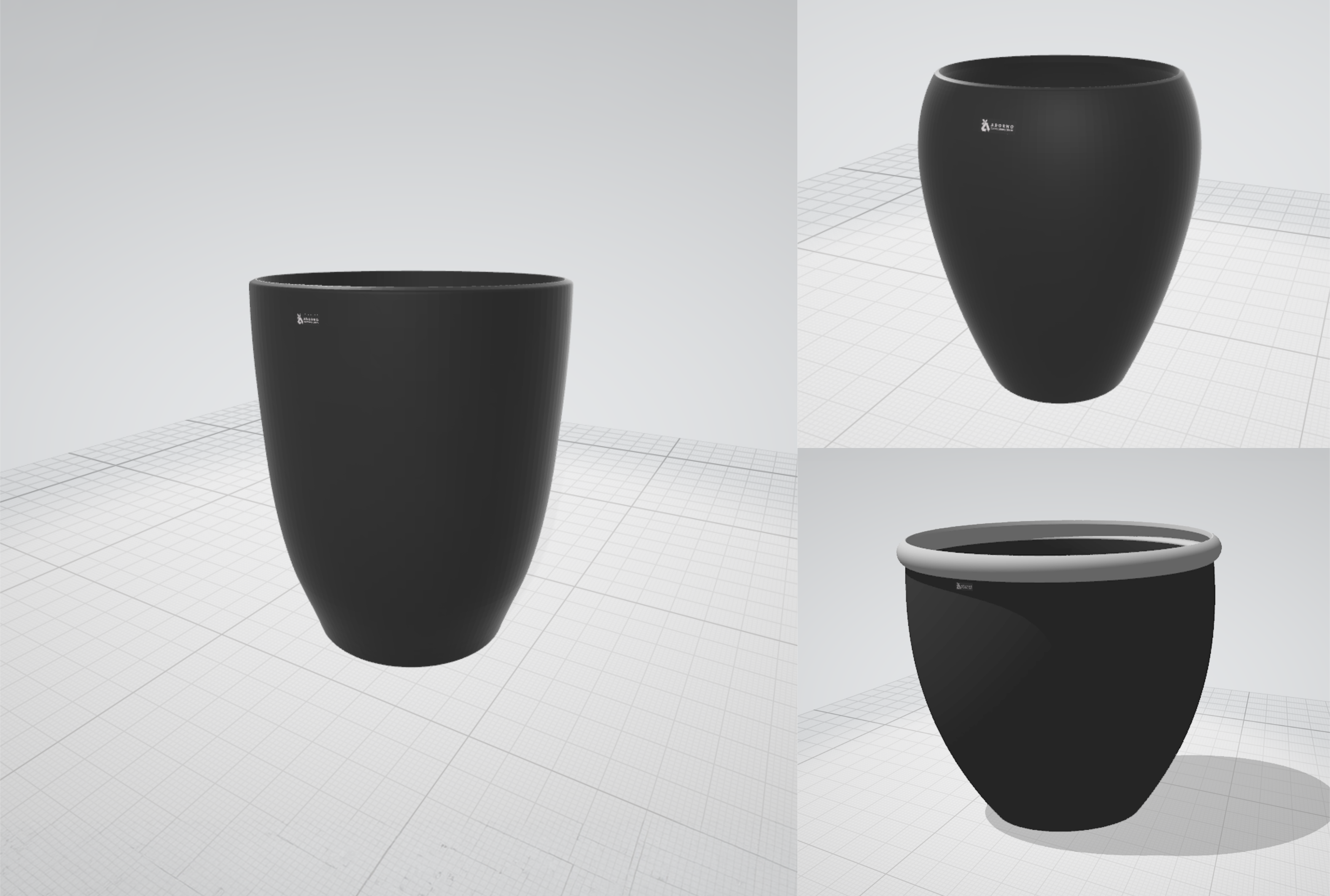 MODELAGEM 3D LINHA DE VASOS ADORNO